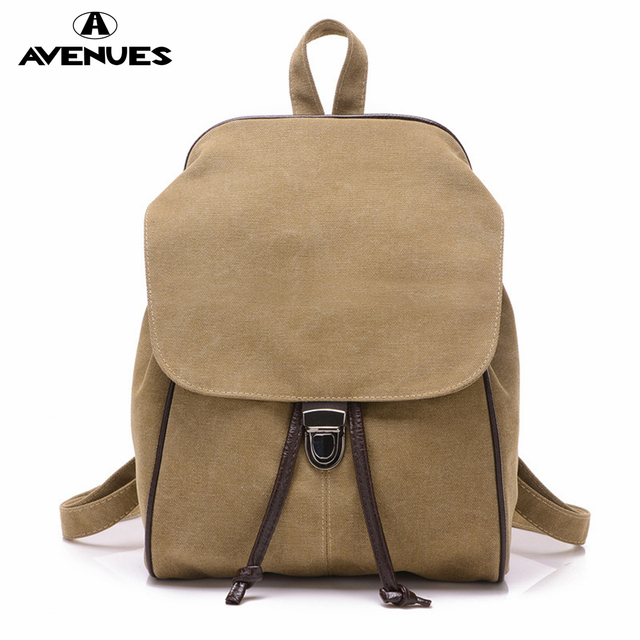 Concise Small Canvas Drawstring WOMEN'S BACKPACKS