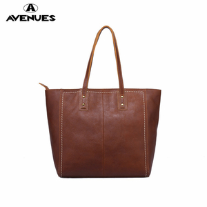 Lady Vintage PU Stitching TOP HANDLE BAGS