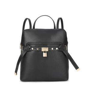 Laptop Bag Fashion Design Travel Bag, Whole Leather Body Bag Snake Skin Leather Decoration School Backpack